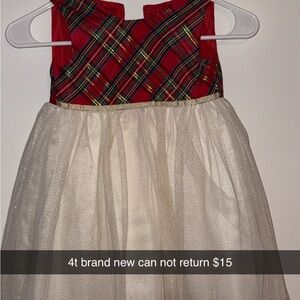 Plaid Red and Cream Dress